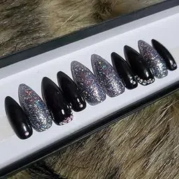 Hand Make Artificial Nail tip Press on Nail for Women's Fake Nail with Glue False Nail Set Glitter Nail anr kit-image-98