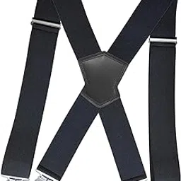 shopora Mens Suspender Adjustable Pants Supplies Side Clip Suspenders For Work Party Black | Mens Accessories | Suspenders Braces-picture-50