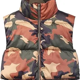 a2y Women's Crop Lightweight Sleeveless Warm Padded Outerwear Puffer Vest-picture-19