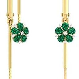 pc jeweller Yellow Gold and Diamond Stud Earrings for Women-picture-7