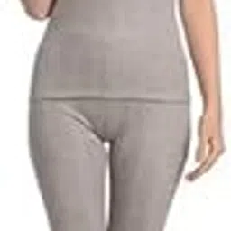 MeraOne Women's Winter Wear Sleeveless Thermal Spaghetti Top and Bottom Pyjama Set – Woolen Ladies Body Warmer Innerwear (Grey)-picture-39