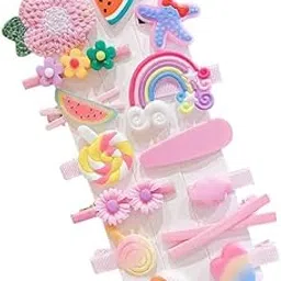Saavidhi Hair Clips Set For Kids And Girls Hair Pins Cute Cute Fruit Cartoon Animal Hair Pin For Kids Hair Clip For Women Girls Hair Accessories (Pack of 14Pcs)-image-37