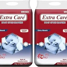4XL Pant Style Baby Diapers Extra Care (Pack Of 2, 100 Pieces)-picture-24