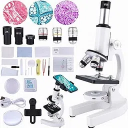 OOZSTAR Microscope for Kids 40X-2000X, Microscope for Children 8-12 Years Old with LED Fill Light, Slides and specimens Ideal for School Labs Homeschooling-picture-40