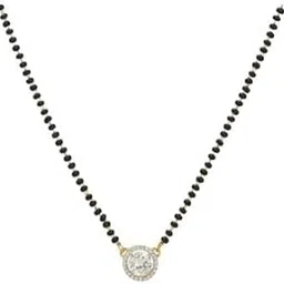 Classic American diamond traditional gold plated mangalsutra for women's-picture-53