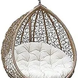 OMANSH Hammock Swing Chair Without Stand for Home, Hanging Swings for Indoor, Outdoor, Home, Patio, Yard, Balcony, Garden (Honey-White)-picture-22