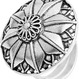 voylla Leela Oxidized Flower Ring|Everyday|Festive|Wedding|Gift for Women|-picture-14