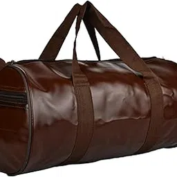 Unity Bond Leather Duffle Bag, Large Gym Sports Travel Bag with Shoulder Strap (Brown)-picture-16