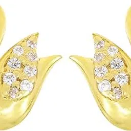 22KT Yellow Gold Stud Earrings for Women-image-4