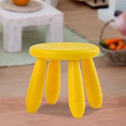 Fashion My Day 2xSimulation Dollhouse Miniature Stool Chair Dollhouse Decor Yellow | Modern | Clothes & Accessories | Dolls-picture-13