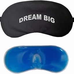Aoxeria Cotton Sleep Eye Mask For Side Sleeper Men Women, Zero Eye Pressure Sleeping Mask, Light Blocking Patented Design Night Blindfold, Soft Eye Shade Cover For Travel - Free Ear Plugs (Dream Big)-picture-4