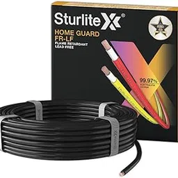 Sturlite Home Guard FR-LF 45 Meter Wire, (2.5 Sq.mm) PVC Insulated Pure Copper Wire| Multi-Strand, Fire Retardant and Anti Rodent Single Coil Flexible Cable (Black)-image-13