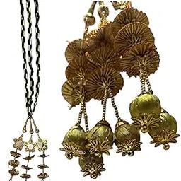 MIRAS PRANDI Heavy Design Paranda Parandi Braid Tassles Hair Accessory For Women & Girls Hair Extension Choti Braid Tassles 30 INCH Long(One Piece)-picture-13
