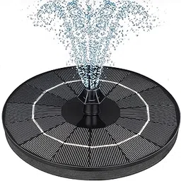 Mademax Solar Fountain, Upgraded 2.2W Solar Bird Bath Fountain with 4 Easy Install Nozzle and Fixer, Solar Powered Fountain Pump for Bird Bath, Garden, Pond, Pool, Fish Tank, Outdoor-image-3