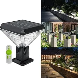Homehop Solar Gate Light Outdoor Wireless Waterproof Automatic Pillar Lamp for Home Garden Decor,Patio, Lawn,Landscape (Aluminium, 3 Colour Modes)-picture-30