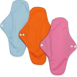 Comfibumss™ Reusable Sanitary Pads for Women | Pack of 3 (Blue, Pink, Orange) | Large to XL Cloth Napkins | Leak-Proof, Washable Upto 300 Times | Rash-Free, Eco-Friendly Period Pads-picture-37