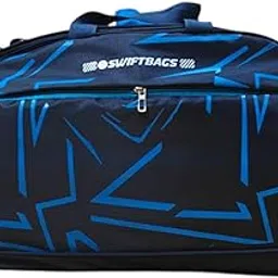 swiftbags Travel Duffle Bag with Wheels | Foldable Lightweight Luggage Bag with Handle & Shoulder Strap – 30L (Green & Black) (Blue)-picture-18