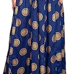 tnq Women Full Flared Cotton Palazzo Pants || Gold Print Printed Sharara Garara for Women || Flared Skirt Look Palazzo || Sharara for Women-picture-10