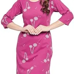 clovia Women's Cotton Pretty Florals Short Night Dress-picture-29