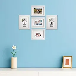 Kuber Industries 6 x 8 Inches Medium Photo Frame Set of 5 | Plexi Glass | White Photo Frame for Hanging Wall Decor | Photoframe for Living Room, Bedroom Wall, Home and Office Decor-image-57