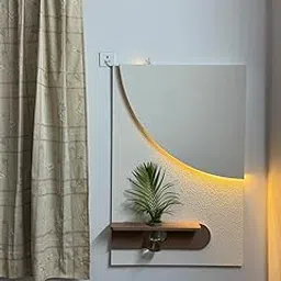 Spaces and Stuff Wall Decor for Living Room - Designer Wall Light - Wall-Mounted LED Light - Butterfly Panel Hanging - LED Panel Decor - wooden art Partition with Shine - 48"x32" Inches-image-69