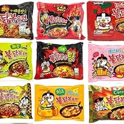 KC Gourmet (9 Flavors) Spicy Chicken Hot Ramen Noodle Buldak Variety Pack - 9 Different Flavors Of Hot Chicken Ramen - 0.14 Kg-picture-20