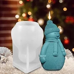 Snowman Candle Mold Fondant Silicone Christmas Scented Wax Mould Succulent Molds Handmade Candles Making | Mould for Mousse Dessert Soap Cake DIY Decorating Art Cakes Crafts -1 Pcs-image-72