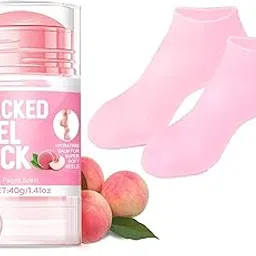 Moisturizing Gel Socks with Cracked Heel Repair Stick Set | Intense Winter Foot Care Balm for Dry, Cracked Feet | Deep Hydration, Nourishing Stick for Smooth Soft Heels | Foot Care Kit for Women & Men-picture-12