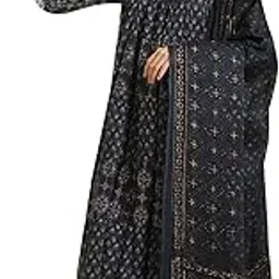 gulmohar jaipur Women's Cotton Calf Length Printed Key Hole Neck Anarkali Kurta Suit Set-picture-31