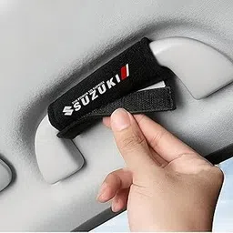 LOOPSTITCH The Power to Suprise Black Car Handle Roof Cover Grab Handle Roof Cover for car Luggage Compartment Lightweight Pack of 2-picture-25