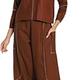 9rasa Women's Cotton Embroidered V-Neck and Balloon Co-ord Set for Casuals Evening Officewear-picture-39