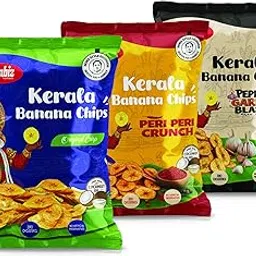 Ambiz Kerala Style Nendran Banana Chips Combo | Original Crisp, Peri Peri Crunch, Pepper Garlic Blast | Traditional Nendran Banana Snack | Fried in Coconut Oil | 240g (Pack of 3)-picture-10