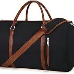 upperkart Convertible Garment Duffle Bag (Cream + Brown, 50L)-picture-51
