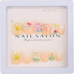 TodFod Adorable & Fun 3D Cartoon Design Nail Art Set for Kids, Teens, and Adults – Multicolour Artificial False Nails with Cute Characters and Creative Patterns – Ready-to-Use Glue Pads Included for Easy-picture-30