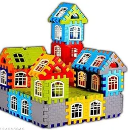 MBK 60+ PCS Kids Building Blocks Set with Windows - Educational Toys for Boys and Girls 2-5 Years - Multicolour-picture-12