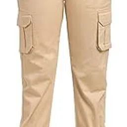 adbucks Women’s Cotton Cargo Trousers – Casual Utility Pants with Pockets, Relaxed Fit | Cargo Style Trouser Track Pants | Hight Waist-picture-52