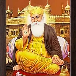 Art n Store Guru Nanak Dev ji and Golden Temple HD Printed Religious & Wall Decor Picture with Plain Wood Frame for Home, Office. (7 x 9 inches)-image-27
