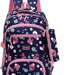 tinytot School Bag for Girl with Pencil Pouch – 26 Litre, 18 Inches, Durable & Sleek Waterproof Tuition and College Bag for Girls, Multicolored Picnic & Travel Backpack for Girls-picture-26