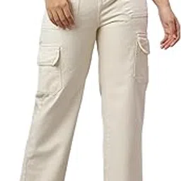 glam tales co Woman's Jeans | Cargo | Straight Fit | High Waist Cotton Blend Jeans | Stretchable | Breathable | Quick Dry | Streetwear Collection | Adventure Collection-picture-35