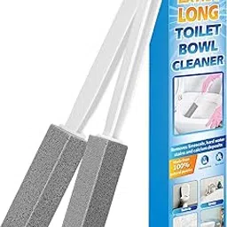2 Pack Pumice Stone for Toilet Cleaning with Extra Long Handle, Premium Pumice Stone Toilet Brush, Hard Water Stain Remover Effectively Removes Stubborn Limescale.-image-22