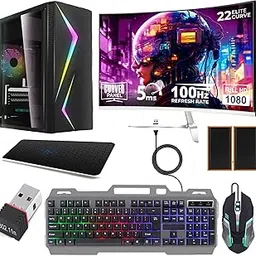 Desktop Computer Set II i5-3470 3.2 GHz II 21.5-inch FHD 100Hz Curve Monitor HDMI II16GB RAM II NVME 512GB SSD II Gaming Keyboard Mouse II Wi-Fi Dongle II Speakers II Mouse Pad II Windows 10-picture-16
