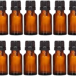 CAILYN 30mlAmber Round Glass Empty Glass Bottle + Euro Dropper + Black Cap, Refillable, Reusable, Leak Proof for Essential Oils, Blends, DIY Perfumes & Face Oil-picture-35