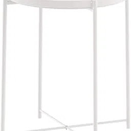 IKEA GLADOM Tray Table, White Metal, 45x53 cm.-picture-26