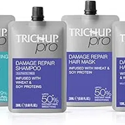 Trichup Pro Hair Care Travel Kit | Hair Damage Repair & Frizz Control Combo (Pack of 4) 70ml – Shampoo, Hair Mask, Serum & Scalp Oil | Sulfate-Free, Nourishing Travel Essentials Set-picture-13