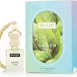 Evair Green Tea Car Air Freshener | Hanging Car Perfume | Premium Car Fresheners | Car Aroma with Essential Oils| Hanging Perfume for Car in Glass Bottle with Wooden Diffuser Lid (10ml, Pack of 1)-picture-24