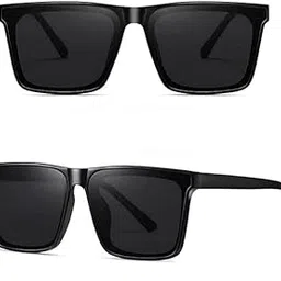 New Trending & Modern Sunglasse One Piece Full Black Pack Of -2 Unisex Sunglasses For Men & Women-image-79