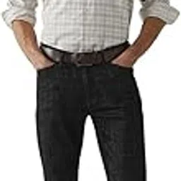 Regular Fit Jeans for Men, Ideal Mens Bottoms for Office or Party | Casual Wear Jeans with Cotton, Elastane Fabric - Black-image-28