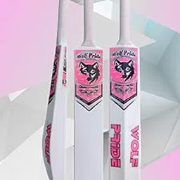 Wild Heavy Duty Premium Plastic Cricket Bat for All Age Groups-Kids/Girls/Boys/Girls/Adults ((Full Size (34"X 4.5" White), Wild Pink Sticker & White Grip)-image-10