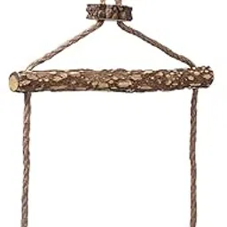 UJEAVETTE Wooden Bird Swing Parrot Parakeet Chicken Cage Training Hammock Hanging Toy-picture-20