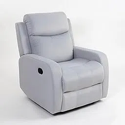 Peachtree Home Accents Nexon Manual Recliner-3 Year Warranty,Light Grey|1 Seater Chair Sofa|3 Modes of Comfort|Mango Wooden Frame with Suede Fabric|Single Seater Sofa Recliner for Living Room Bedroom-picture-21